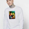 Kurt Cobain Cartoon Photo Sweatshirt