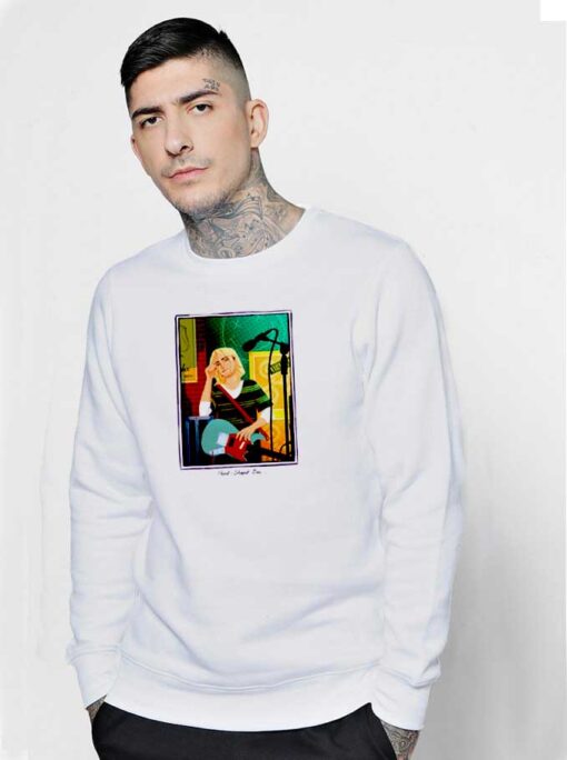 Kurt Cobain Cartoon Photo Sweatshirt