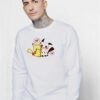 Pikachu Mimikyu Valentine Hugging Sweatshirt