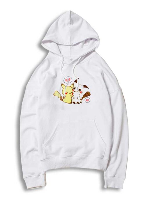 Pikachu Mimikyu Valentine Hugging Hoodie