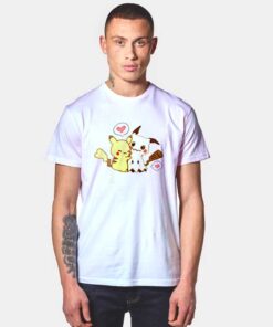 Pikachu Mimikyu Valentine Hugging T Shirt