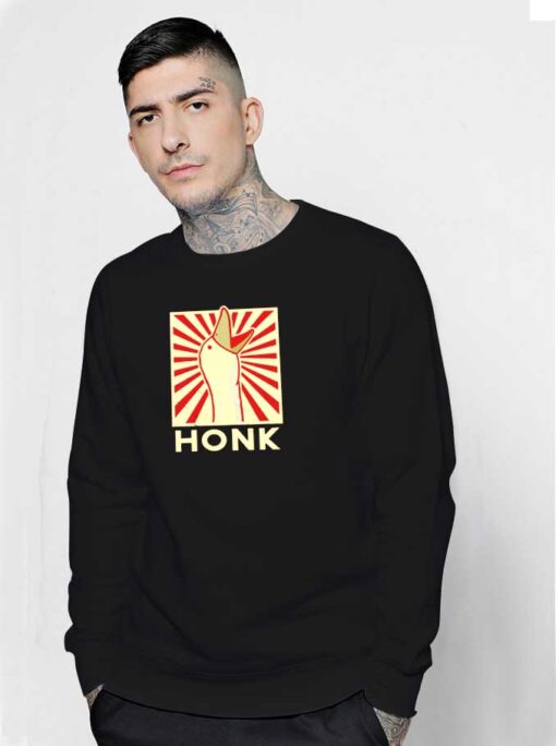 Retro Goose Honk Grunge Style Sweatshirt