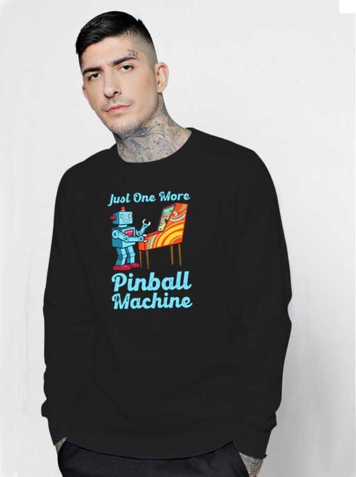 Robot Pinball Machine Retro Game Sweatshirt