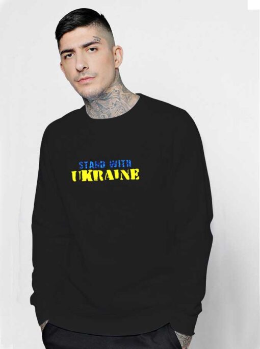 Stand With Ukraine Spray Paint Sweatshirt