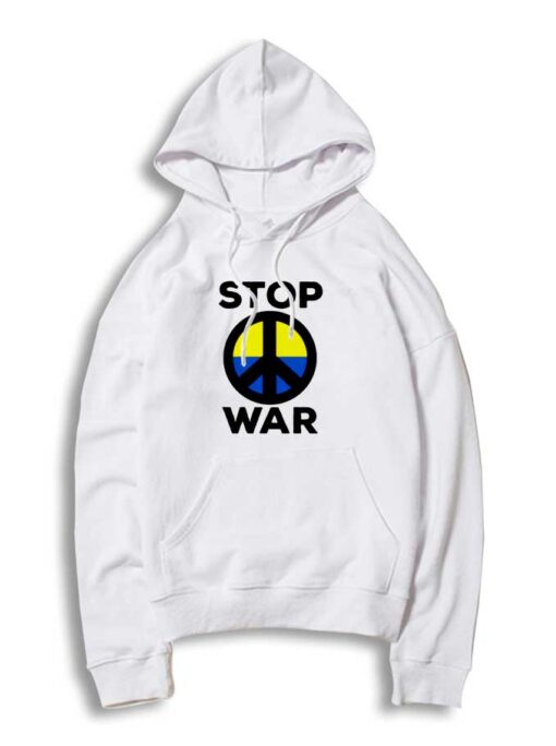 Stop War Peace Logo Ukraine Hoodie