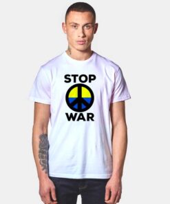 Stop War Peace Logo Ukraine T Shirt