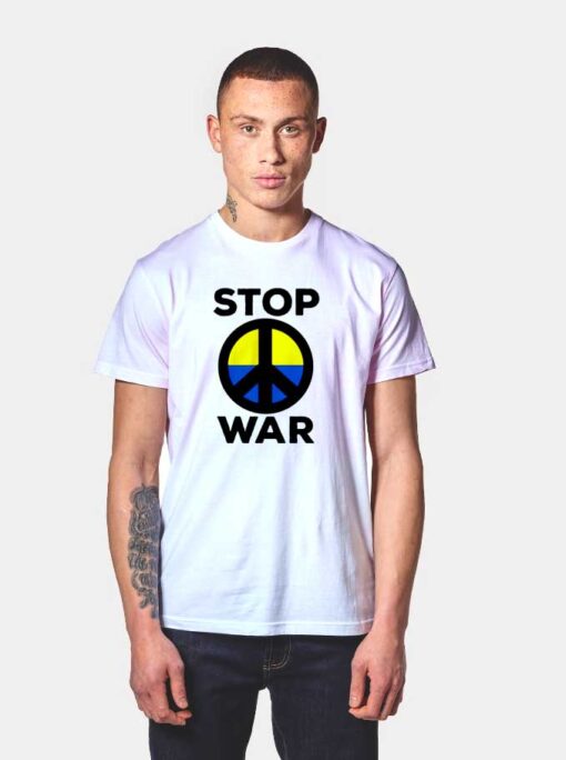 Stop War Peace Logo Ukraine T Shirt