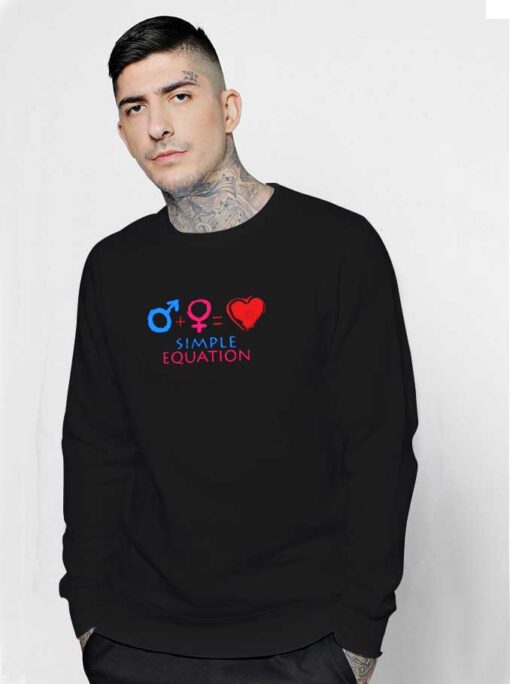 Valentine Simple Equation Symbol Sweatshirt