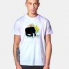 Black Sleepy Cat Art Supplies T Shirt