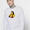 Bret Hart Animated Muscle Simpsons Sweatshirt