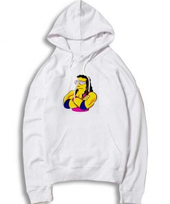 Bret Hart Animated Muscle Simpsons Hoodie