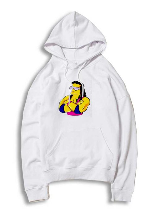 Bret Hart Animated Muscle Simpsons Hoodie