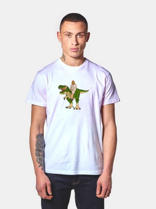 Jesus Ride His Dinosaur T Shirt