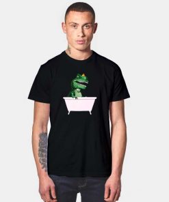 Playful T-Rex In Bathtub Ducky T Shirt