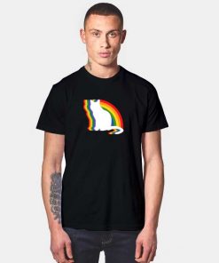 Rainbow Cat Colorful Silhouette T Shirt