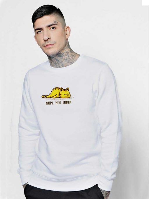 Sleeping Cat Nope Not Today Sweatshirt