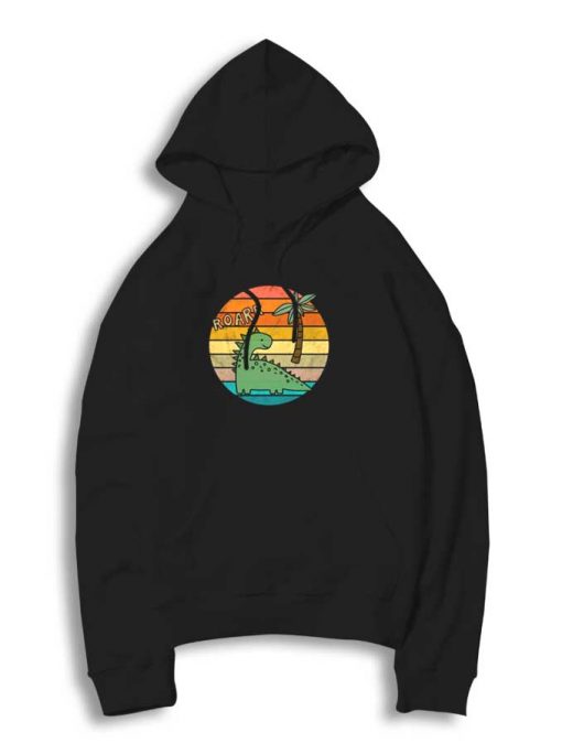 Vintage Beach Dinosaur Drawing Hoodie