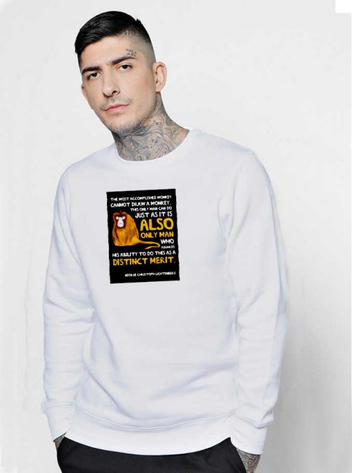 Clever Monkey Quote Sweatshirt