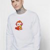 Cute Monkey Holding Banana Sweatshirt