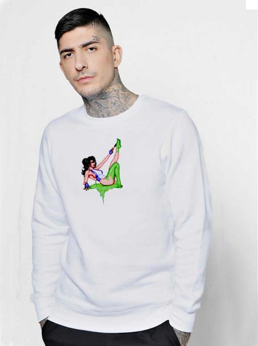 Sexy She Hulk Green Slime Sweatshirt