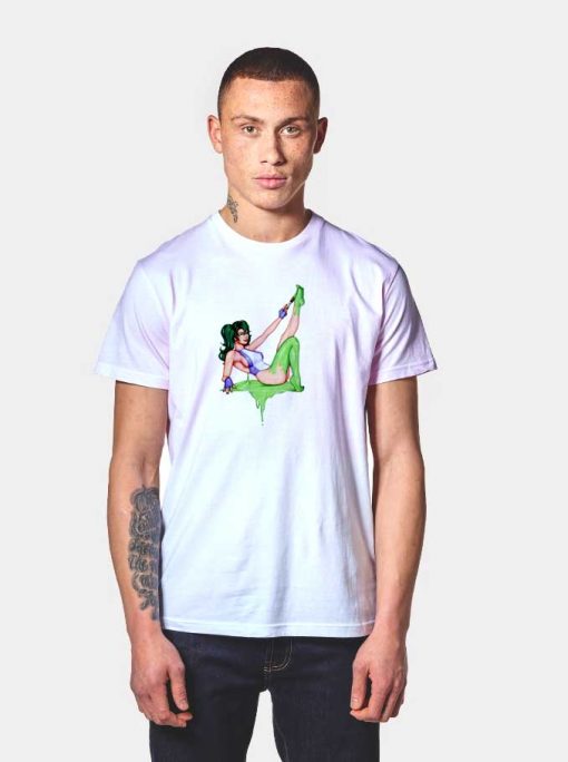 Sexy She Hulk Green Slime T Shirt