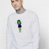 She Hulk Cute Lovey Heart Sweatshirt