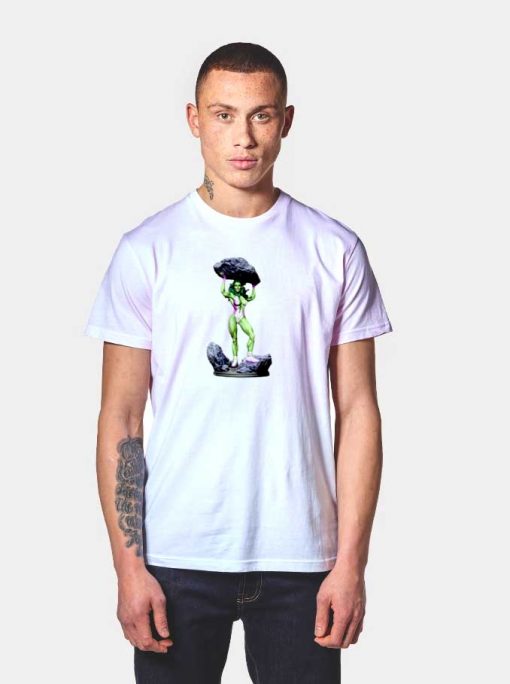 She Hulk Lifting Stone T Shirt