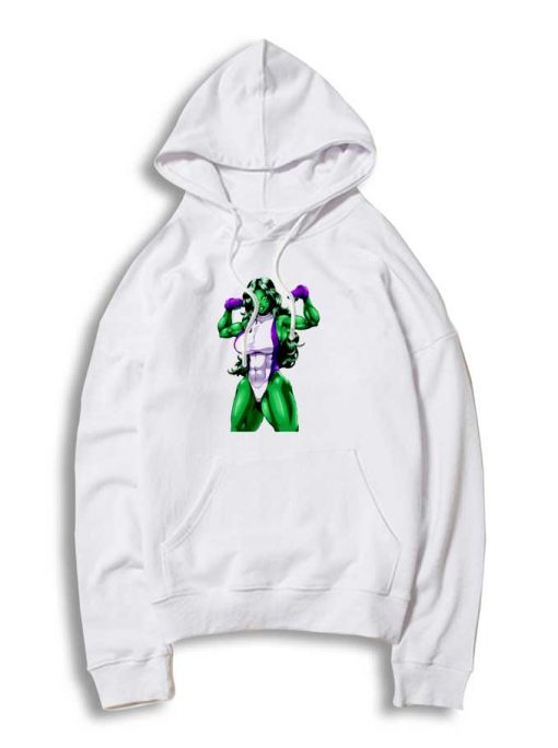 She Is Green Hulk Muscle Flex Hoodie