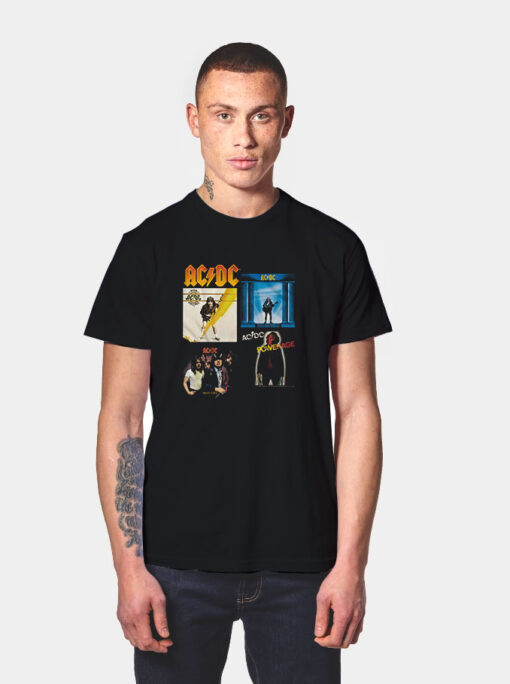 AC DC Multi Albums T Shirt