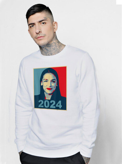 AOC for President 2024 AOC See Through Sweatshirt