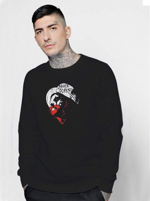 Alice Cooper Top Hat Red And White Sweatshirt