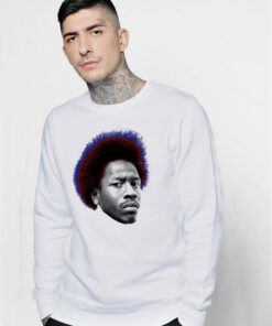 Allen Iverson Red And Blue Afro Fro Sweatshirt