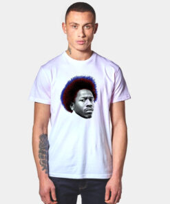 Allen Iverson Red And Blue Afro Fro T Shirt