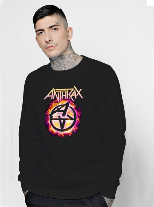 Anthrax The Flame Penta Thrax Vintage Sweatshirt