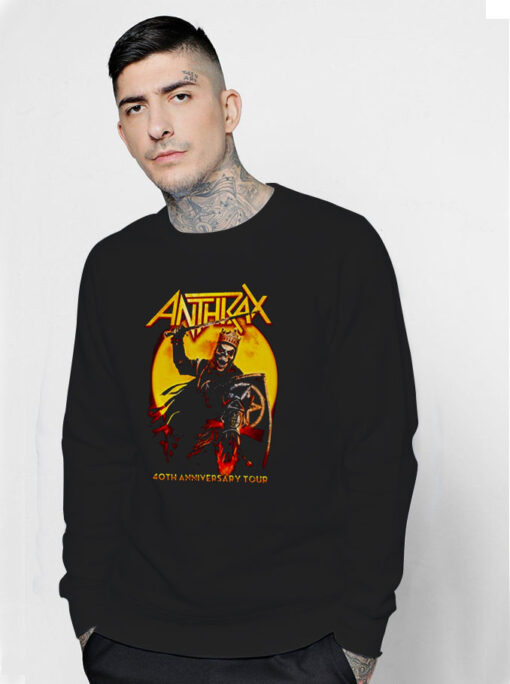 Anthrax We Ride With Death Tonight 40Th Anniversary Sweatshirt