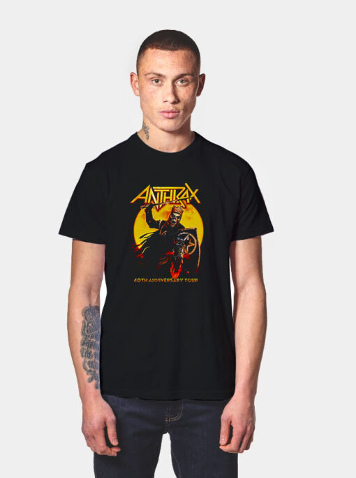 Anthrax We Ride With Death Tonight 40Th Anniversary T Shirt