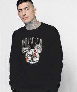 Anti Social Dripping Mickey Parody Sweatshirt