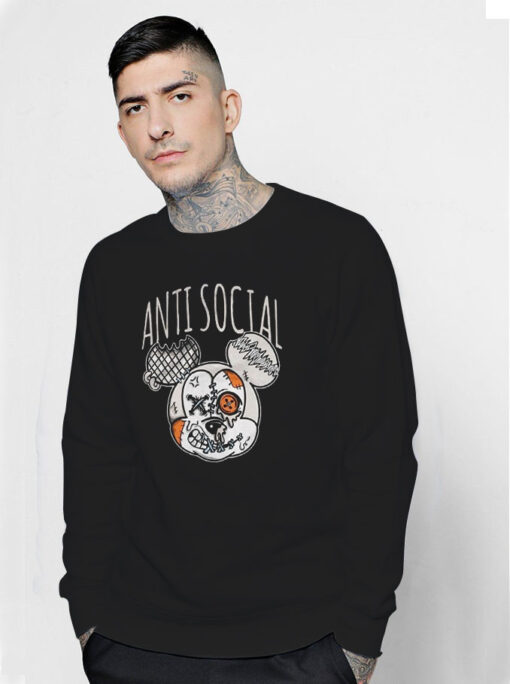 Anti Social Dripping Mickey Parody Sweatshirt