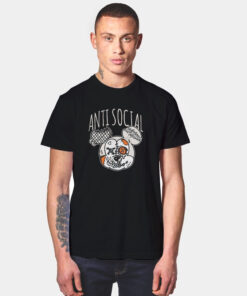 Anti Social Dripping Mickey Parody T Shirt