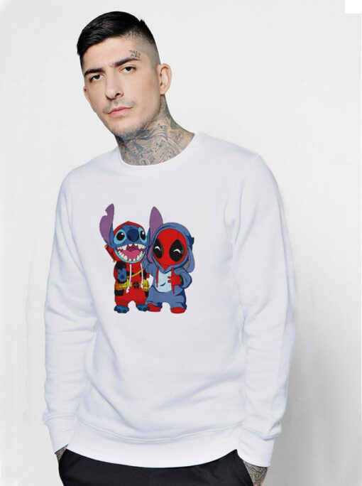 Baby Stitch And Deadpool Is Friends Sweatshirt