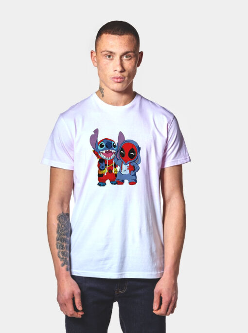 Baby Stitch And Deadpool Is Friends T Shirt