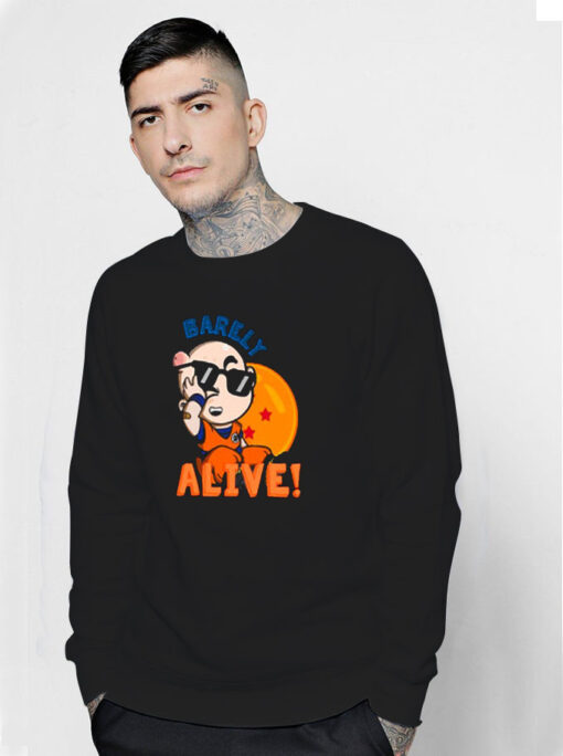 Barely Alive Krillin Anime Dragon Ball Sweatshirt