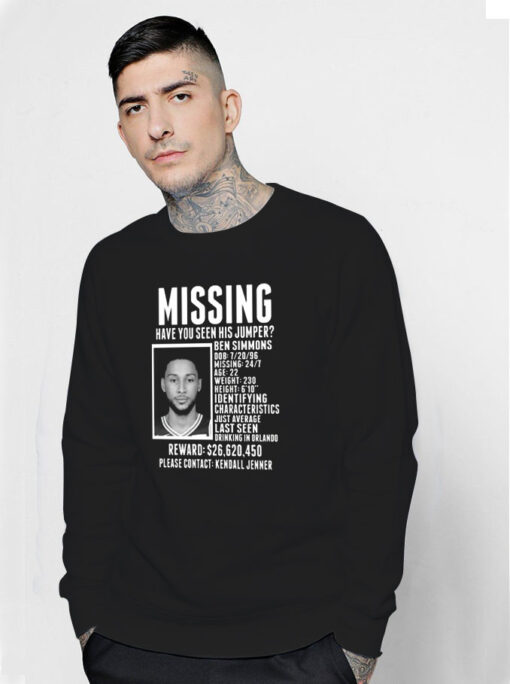 Ben Simmons Missing Have You Seen His Jumper Brooklyn Sweatshirt