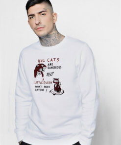 Big Cats Are Dangerous, But a Little Pussy Won't Hurt Anyone Sweatshirt