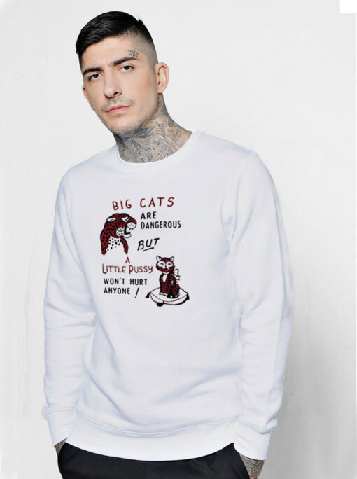 Big Cats Are Dangerous, But a Little Pussy Won't Hurt Anyone Sweatshirt