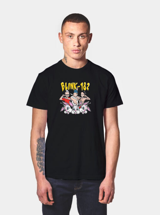 Blink 182 Throwing Knives Rabbit T Shirt