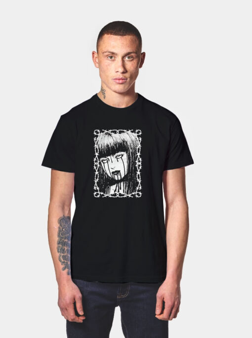 Bloody Tears Horror Manga T Shirt