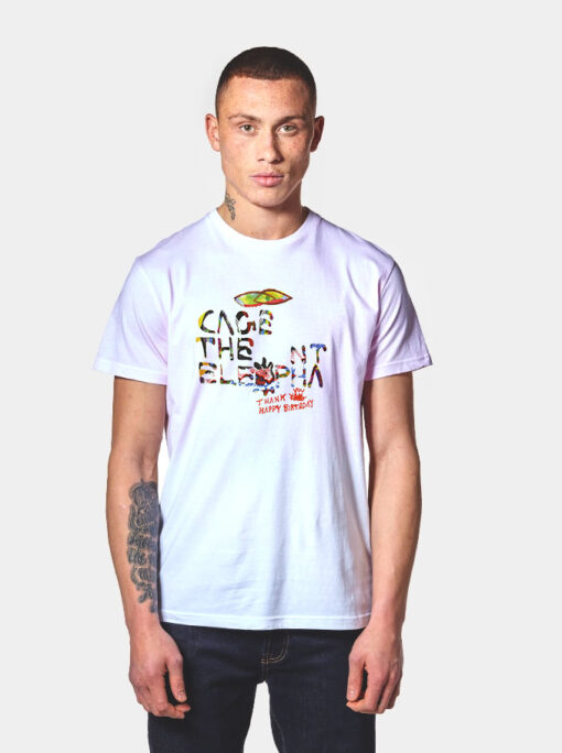 Cage the Elephant Thank You Happy Birthday Album Cover T Shirt