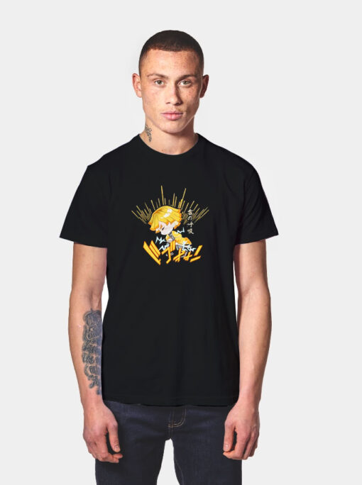 Chibi Zenitsu Agatsuma Demon Slayer Anime T Shirt