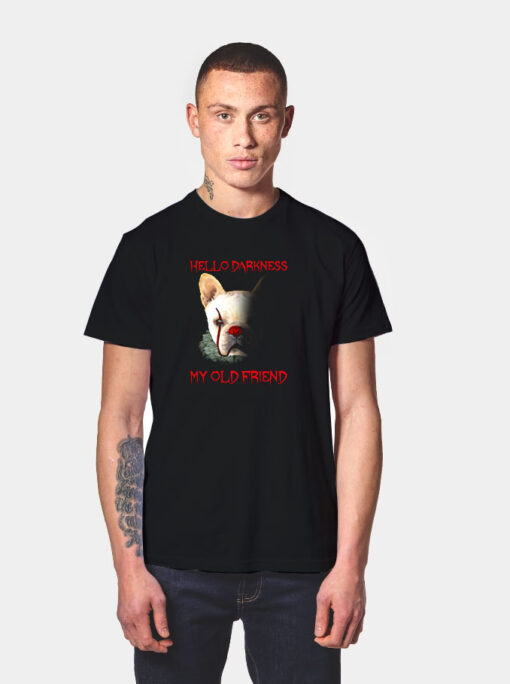 Dog Hello Darkness My Old Friend Vintage T Shirt